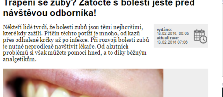 Trápení se zuby? Zatočte s bolestí ještě před návštěvou odborníka!