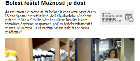 Bolest řešte! Možností je dost