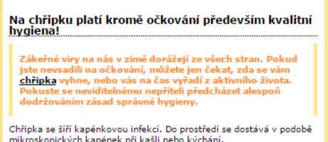 Na chřipku platí kromě očkování především kvalitní hygiena!