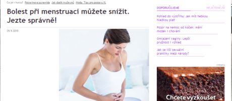 Bolest při menstruaci můžete snížit. Jezte správně!